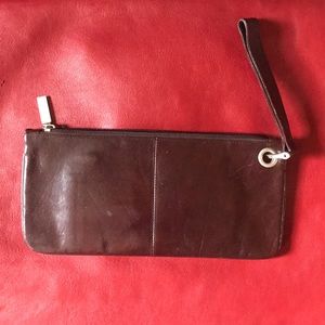 HOBI dark brown genuine leather clutch